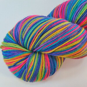 hand dyed sock yarn superwash merino nylon fingering BOING 460 yds.