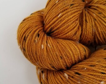 DK Superwash Merino Donegal Tweed hand-dyed yarn GOLDEN