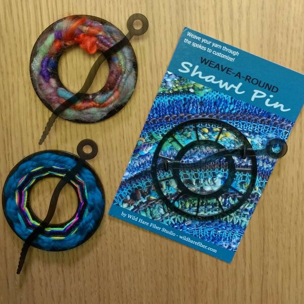 Weave-a-Round SHAWL PIN easy to weave with your yarn and customize to match your project