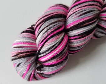 DK weight hand dyed pinnacle yarn superwash merino nylon HOPE neon fluorescent glows under blacklight 245 yds.  100 gr.