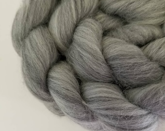 Merino Superwash Nylon hand dyed Super Sock top roving 4 oz FOG