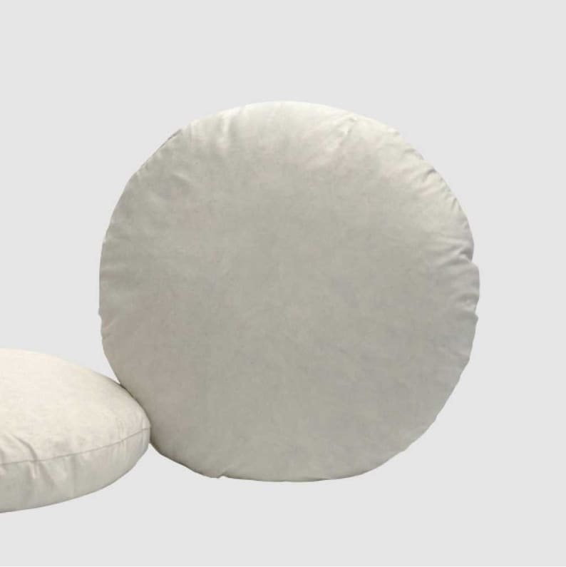 Customised Duck Feather Round Cushion Pads Insert Inners Scatters Fillers Pillow