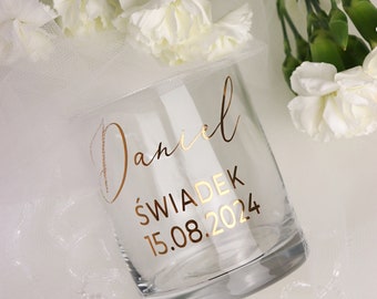 Personalized wedding whiskey glasses | Groom, best man, best man, father of the groom | Bachelor party, golden wedding preparations