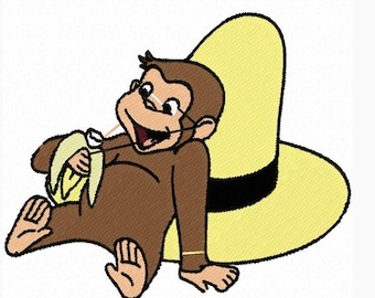 Curious George Yellow Hat Digital Embroidery File
