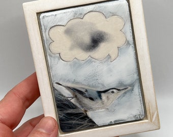 The Murmuration - Encaustic Mini Painting