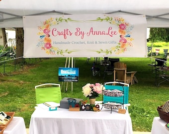 2x6 Foot Craft Show Banner: Full Color Vinyl Table or Tent Display