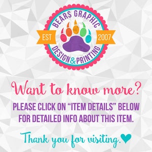 May include: A pink and turquoise circle with a paw print in the center. The paw print is purple with orange, yellow, green, and blue toes. The circle has the text "Bears Graphic" in a white font, "Est" and "2007" in orange, and "Design & Printing" in white.