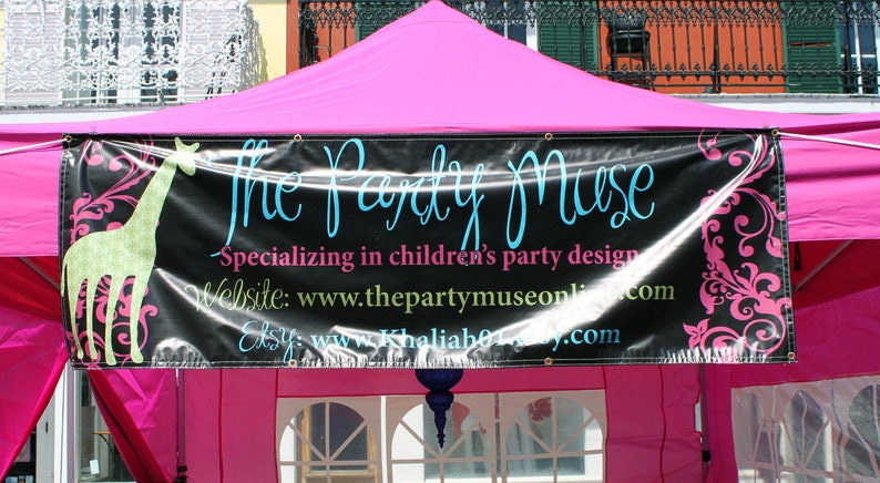 Vinyl Craft Show Banner 1x9 Foot for your Table, Tent or Booth, 12 inch by 9 foot banner for a 10x10 Tent Canopy, Street Fair, Festival image 2