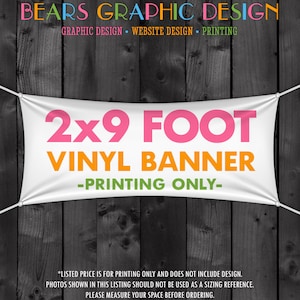 2x9 Foot Vinyl Banner for your Craft Show Booth image 2