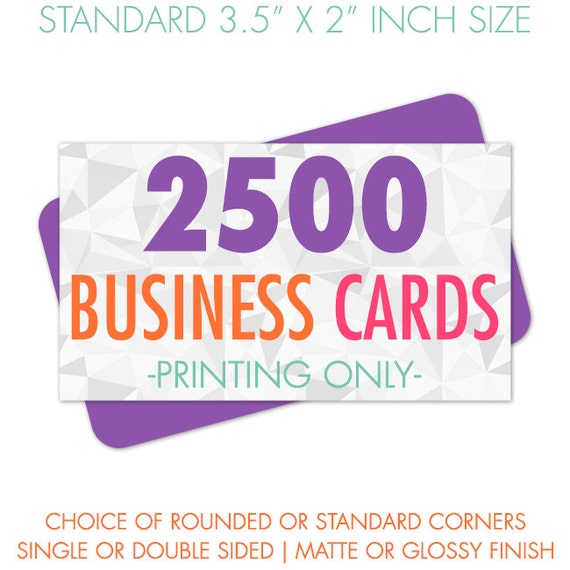 2500 Business Card Printing: Recycled 16pt Card Stock and Soy Ink