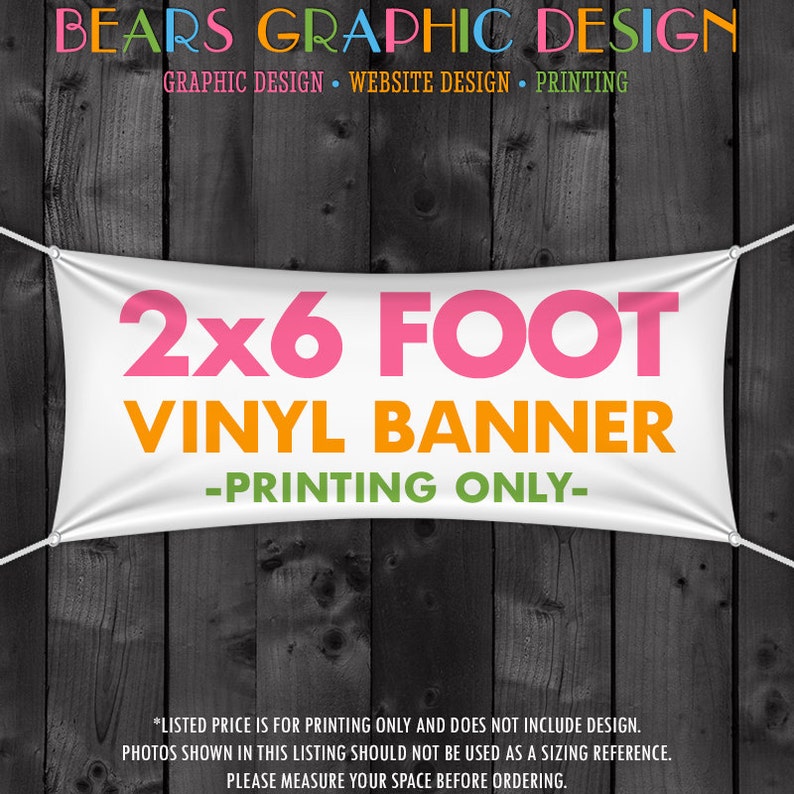 2x6 Foot Banner, Craft Show Banner, Craft Show Display, Craft Fair Banner, Table or Tent Banner, Full Color Banner Printing image 3
