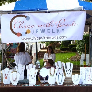 2 by 8 Foot Vinyl Banner Printed for your craft show tent or event