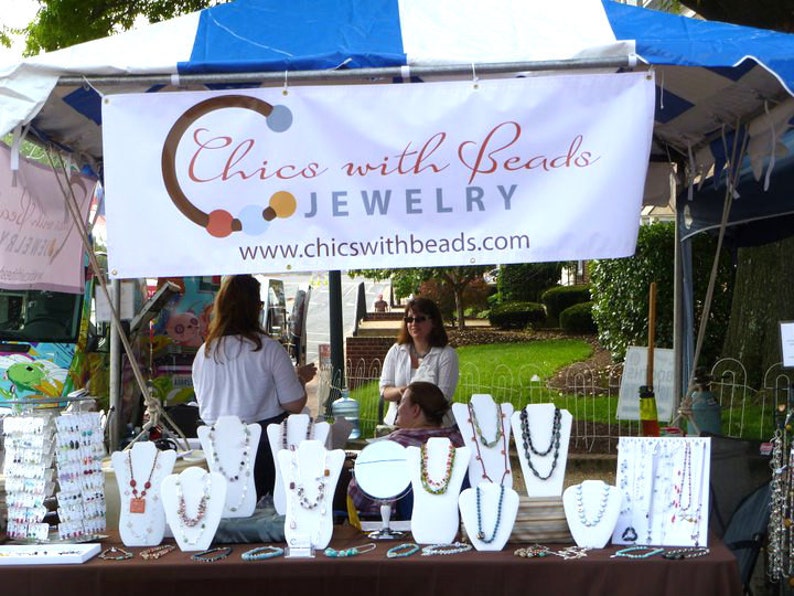 2 by 8 Foot Vinyl Banner Printed for your craft show tent or event