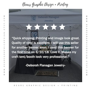 2x6 Foot Craft Show Banner: Full Color Vinyl Table or Tent Display - Etsy