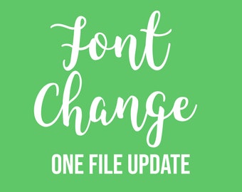 Font Change Add-On for Current Design Clients