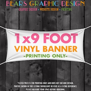 Vinyl Craft Show Banner 1x9 Foot for your Table, Tent or Booth, 12 inch by 9 foot banner for a 10x10 Tent Canopy, Street Fair, Festival Bild 3