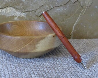 Ball Point Pen - Hand Turned Wood - Padauk - Black Ink Cartridge