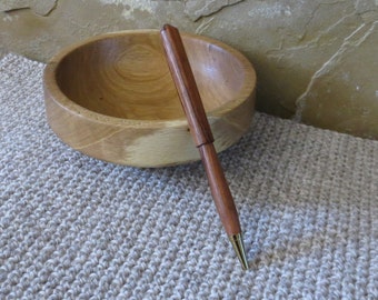 Ball Point Pen - Hand Turned Wood - Granadillo - Black Ink Cartridge