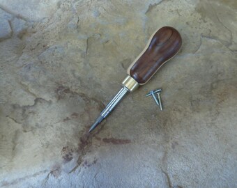 4-in-1 Screwdriver - Hand Turned Wood - Maple and Walnut