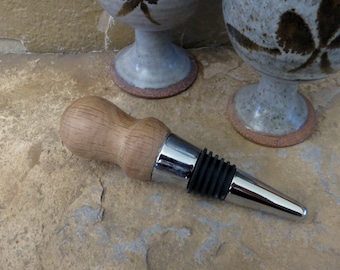 SALE - Bottle Stopper - Hand Turned Wood - Gambel Oak