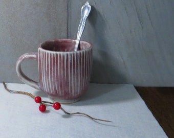 Stoneware Mug Cup - Oxblood Red - 9 ounce