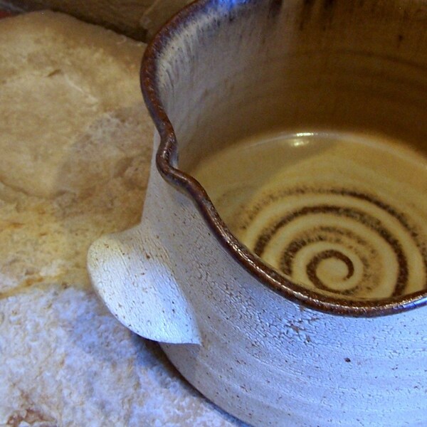 SALE - Textured White Stoneware Ceramic Pottery Casserole