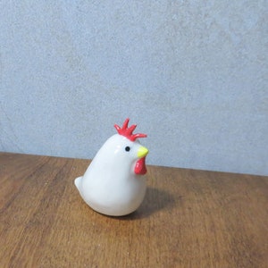 Ceramic Sculpture Rooster Chicken Chick Set of 3 image 4