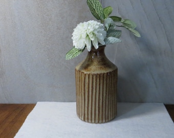 Stoneware Small Bud Vase - Birch Brown - 8 ounce