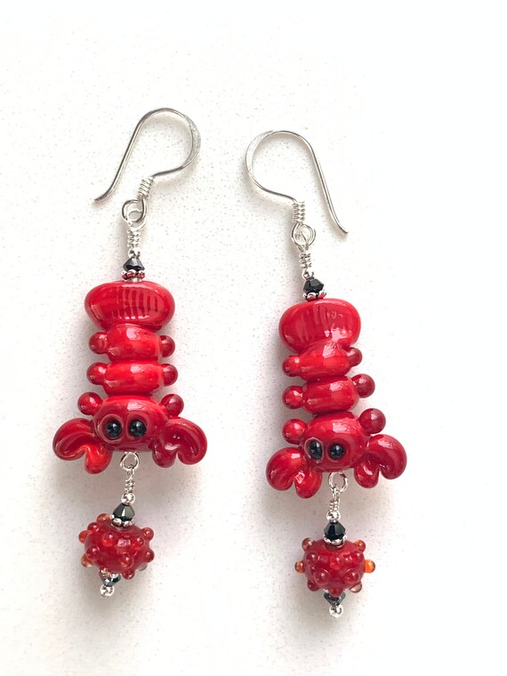 Lobster earrings swarovski deals