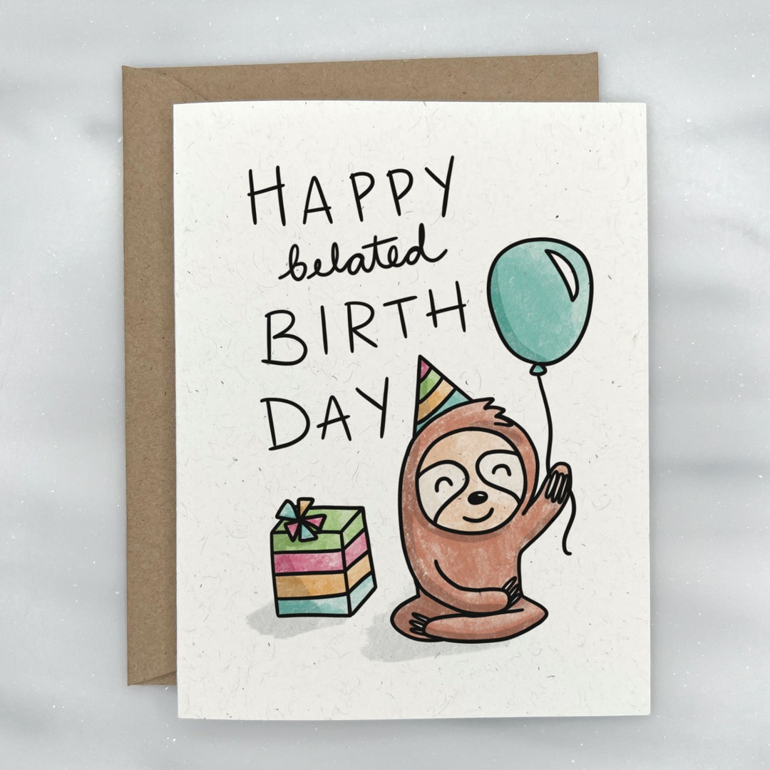 Sloth Very Special Daughter Card - Cute Floral Birthday Card From Parents With Envelope