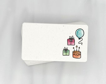 Colorful Birthday Elements - Mini Note Cards (Pack of 56) | Premium Textured, 100% Recycled, GIVES BACK