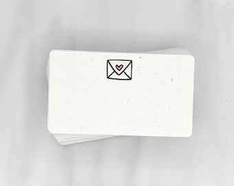 Love Letter - Mini Note Cards (Pack of 56) | Premium Textured, 100% Recycled, GIVES BACK