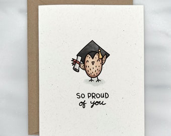 Wise Owl - Graduation Card | Premium Textured, 100% Recycled, GIVES BACK