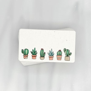 Line of Cacti - Mini Note Cards (Pack of 56) | Premium Textured, 100% Recycled, GIVES BACK