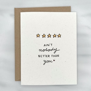 5 Star Review of You - Love & Friendship Greeting Card | Premium Textured, 100% Recycled, GIVES BACK