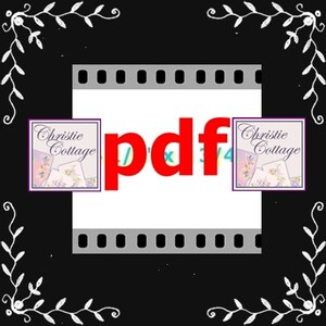 May include: A digital download of a PDF file for a craft project from Christie Cottage.