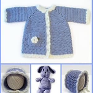 Toddler Cotton Coat and Bunny Crochet Pattern 686 image 1