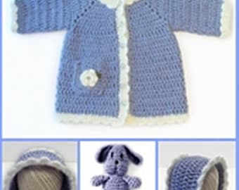Toddler Cotton Coat and Bunny Crochet Pattern 686