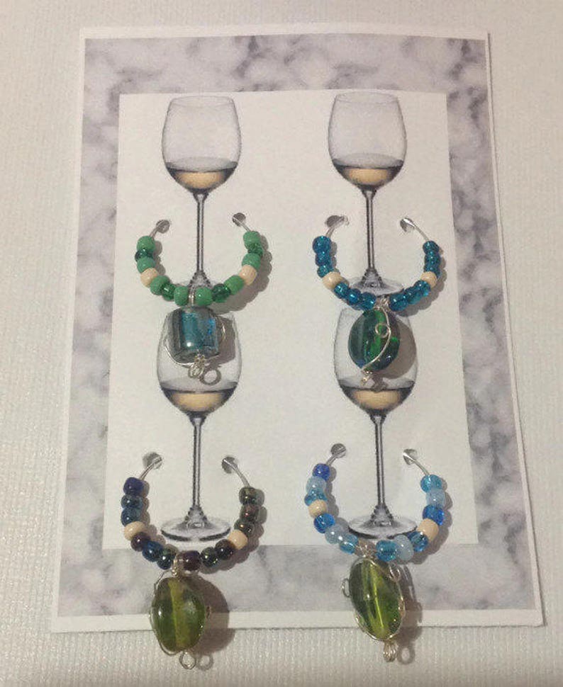 Wine Glass Charms Display Card PDF Not a finished product Etsy