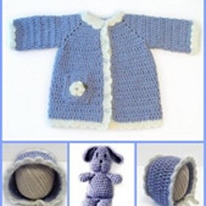 Toddler Cotton Coat and Bunny Crochet Pattern 686 image 5