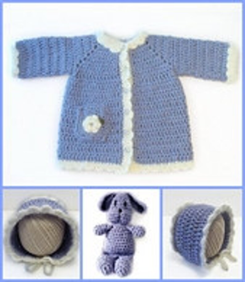 Toddler Cotton Coat and Bunny Crochet Pattern 686 image 5