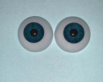 22MM, 1 Pair of Acrylic Eyes for Reborn Baby. Blue 02a.