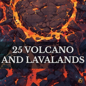 Volcano and Lavalands (x25) - gevechtskaarten voor TTRPG
