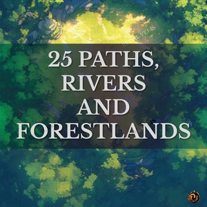 Pfade, Flüsse und Waldgebiete (x25) - 3 Maps für TTRPG
