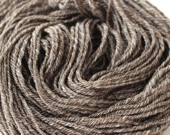 Hand spun merino wool, silk and alpaca,  Tarnished Silver, 3ply DK weight yarn, soft knitting crochet yarn, gray yarn
