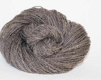 Hand spun wool, Mixed Gray, 2 ply DK weight yarn, sweater yarn, hat and mitten yarn, shawl yarn