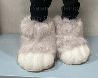 Furry Suit Foot Paws,Cosplay Feet Paws,Soft Foot Sole Paws,Fursuit Shoes,Cosplay Furry Outfit,Fursuit Feet Paws,Cute Costume Cosplay Prop