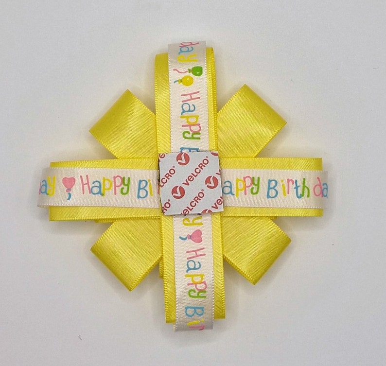 Yellow Handmade Happy Birthday Ribbon With Rhinestone Embellishment - Etsy