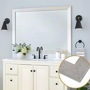 Portag Custom made mirror frame for existing mirror, personalised gift, wall art, home décor vintage custom frame, existing mirror frame