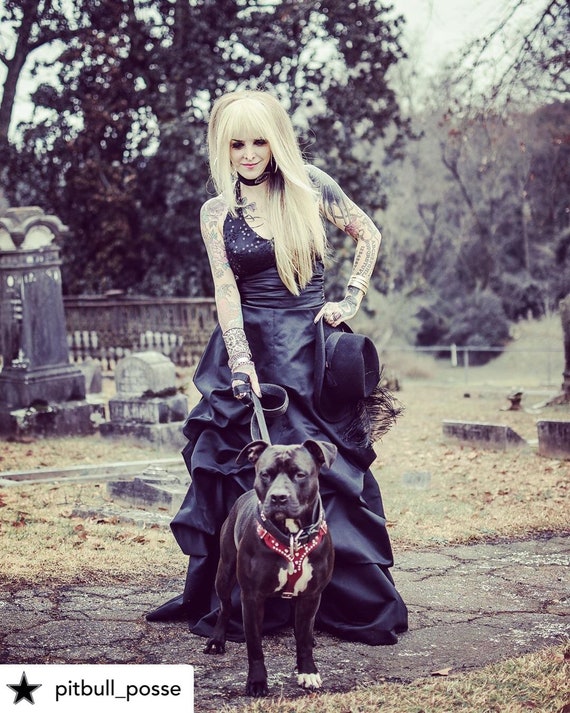 Black Vintage Wedding Dress, Black Gothic Wedding